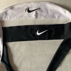Set of Black and White Nike tie headbands